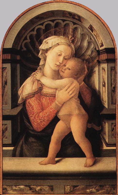 LIPPI, Fra Filippo Madonna with the Child and two Angels g Norge oil painting art